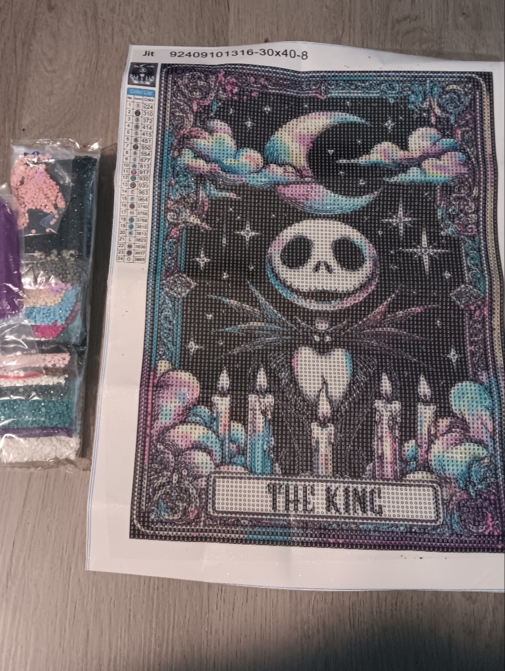 Jack SkeletonDiamond Art Painting Kit - Pastel Rainbow
